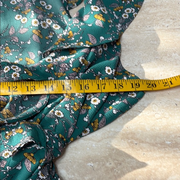 NWOT Max Studio Green Asymmetrical Sundress with Flutter Sleeves - Picture 10 of 13